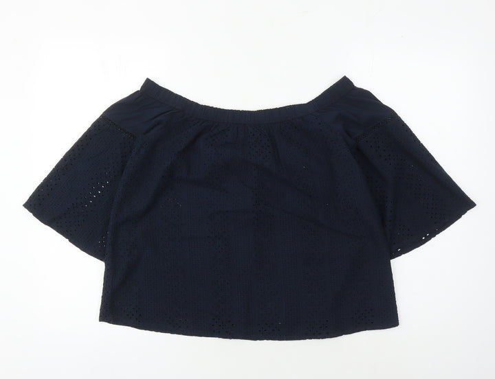 Abercrombie & Fitch Blue Off Shoulder Blouse Women S