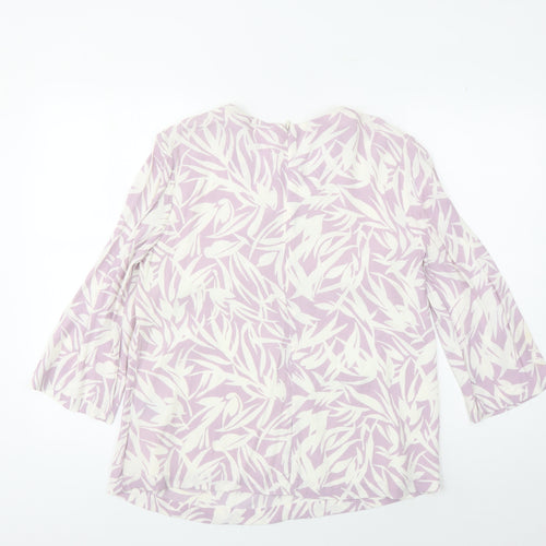 Boden Women’s Pink Floral Beaded Tunic Blouse Size 12