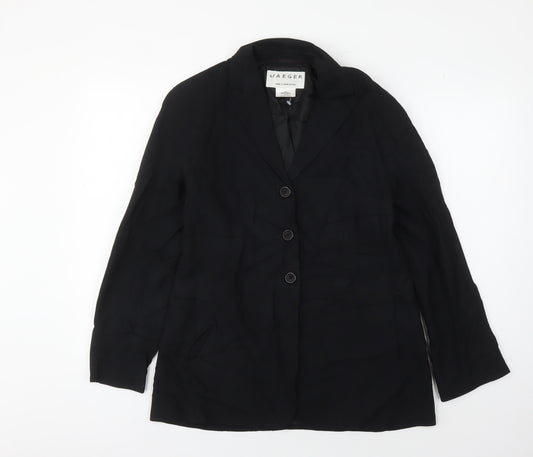 Jaeger Women's Black Regular Blazer Size 10