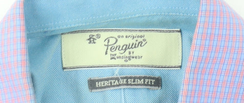 Penguin Men's Multicoloured Slim Fit Check Shirt 14.5