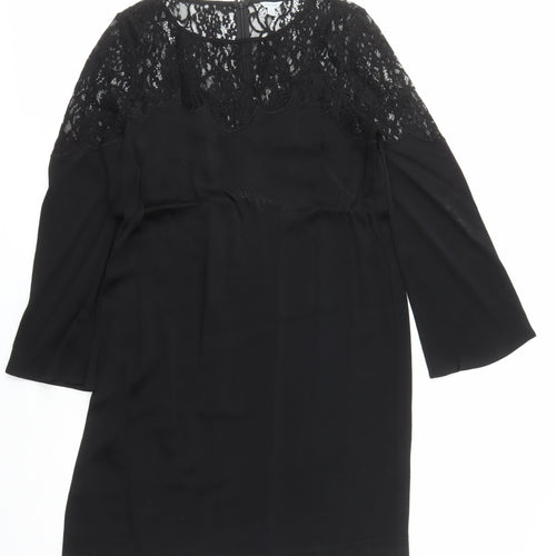 Jigsaw Women's Black Lace Shift Dress - Size 14