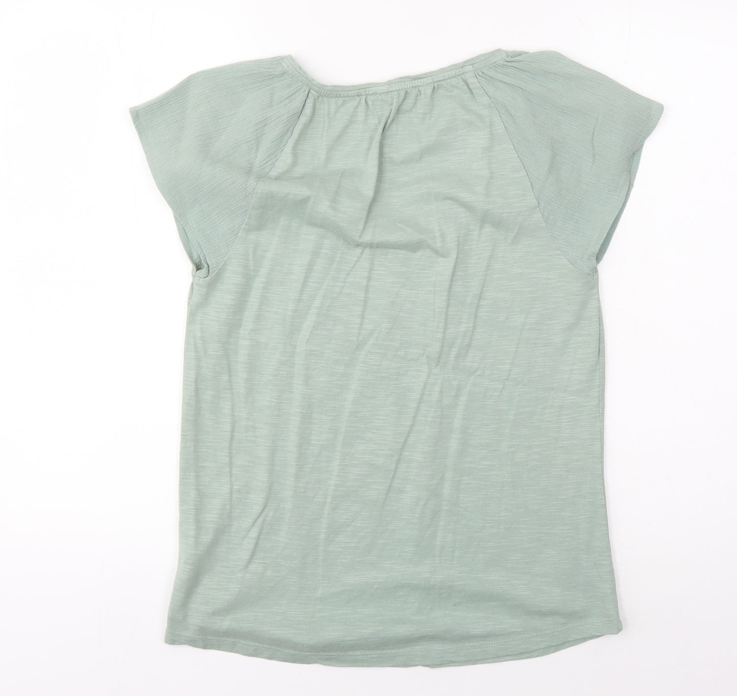 Fat Face Women's Green Basic V-Neck T-Shirt
