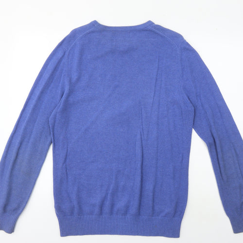 Guide London Blue Men's Pullover Jumper M Cotton