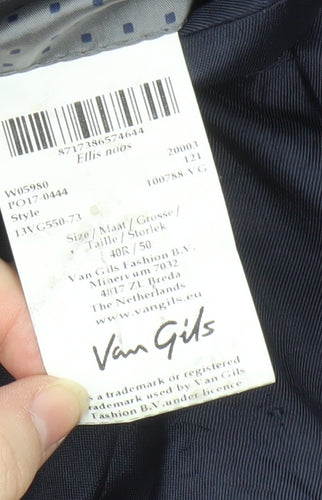 Van Gils Men's Blue Blazer, Size 40R, Business Wear