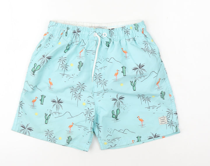 Tokyo Laundry Boys Blue Swim Shorts 11 Years, Beach Pattern