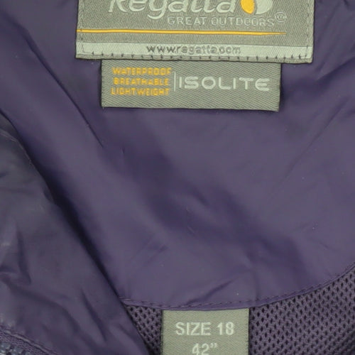 Regatta Women's Purple Waterproof Jacket Size 18