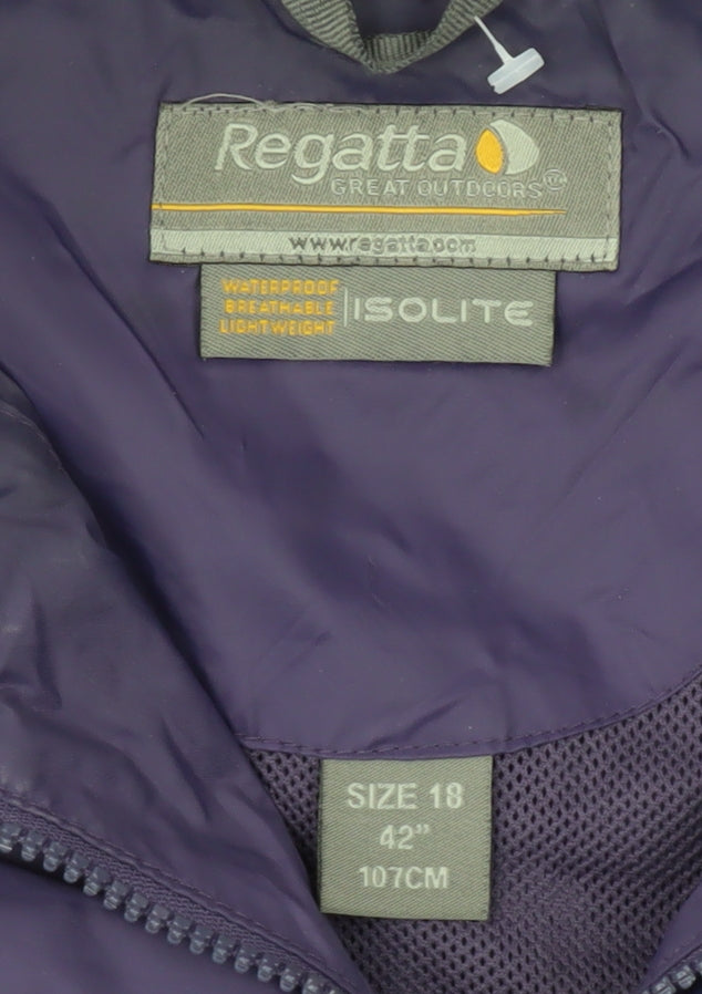 Regatta Women's Purple Waterproof Jacket Size 18
