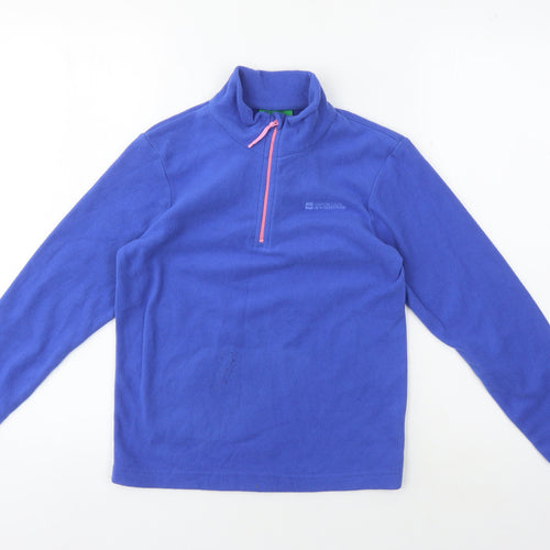 Mountain Warehouse Girls Blue Fleece Pullover Sweatshirt 9-10 Years