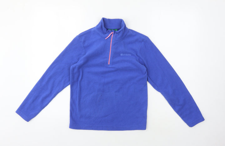 Mountain Warehouse Girls Blue Fleece Pullover Sweatshirt 9-10 Years