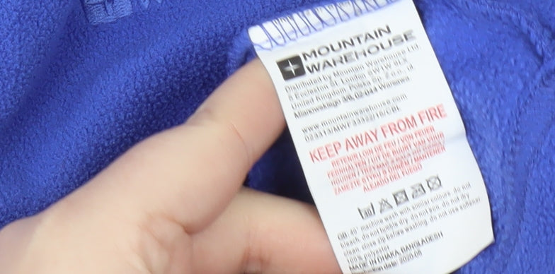 Mountain Warehouse Girls Blue Fleece Pullover Sweatshirt 9-10 Years