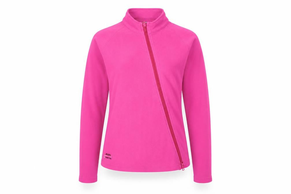 Front view of Musto Women's Pink Jacket, size 10, Athletic Fit