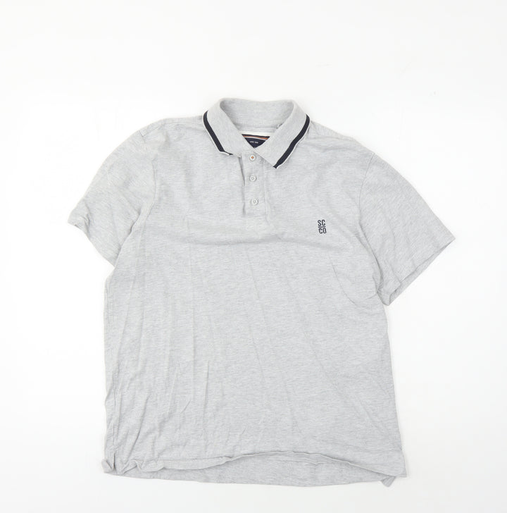 SoulCal & Co Men's Grey Polo Shirt Size M