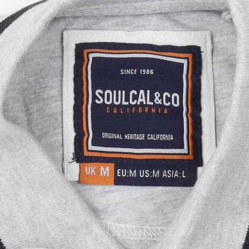 SoulCal & Co Men's Grey Polo Shirt Size M