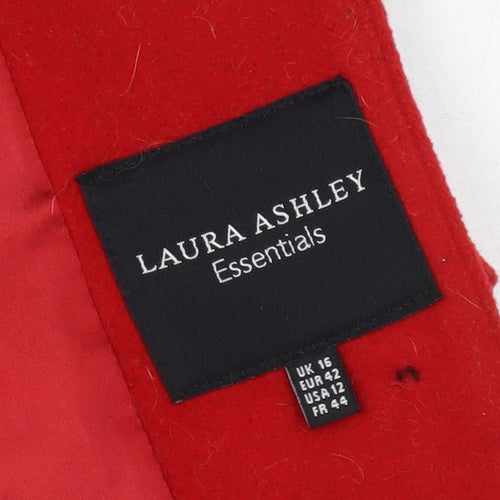 Laura Ashley Red Women's Overcoat Size 16