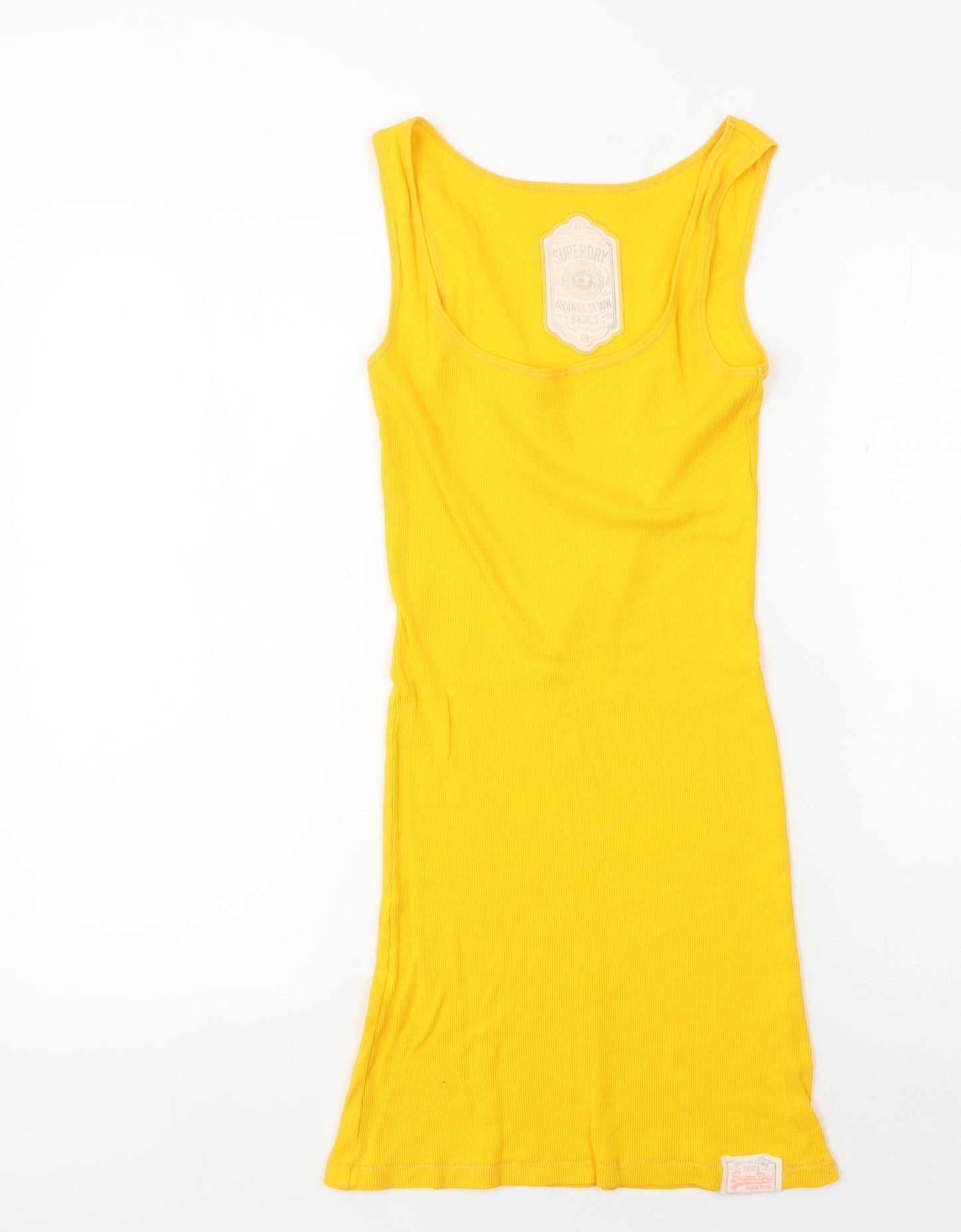 Superdry Women's Yellow Tank Dress S