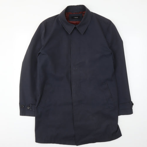 Thomas Nash Men's Black Trench Coat S, Classic Style