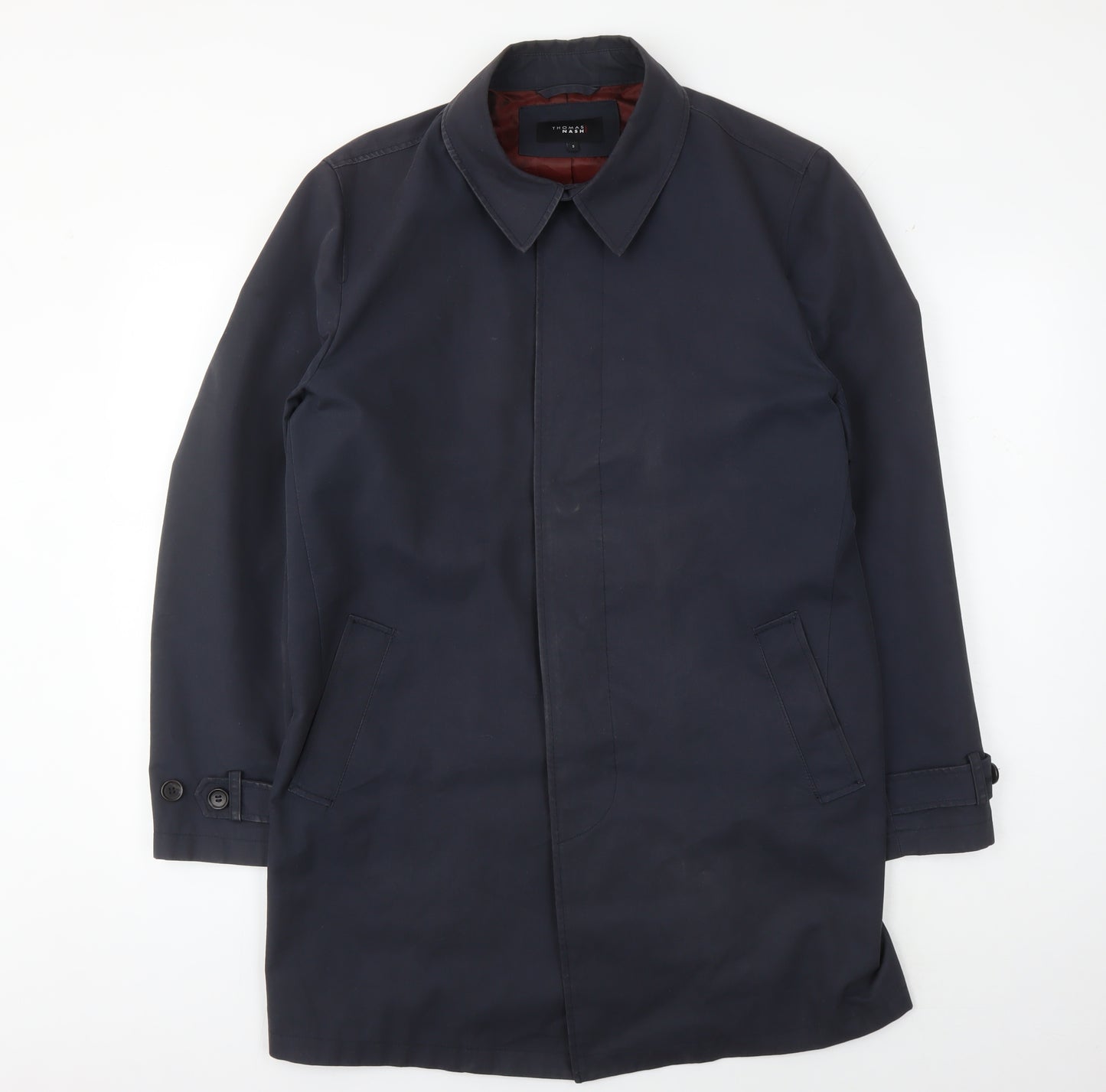 Thomas Nash Men's Black Trench Coat S, Classic Style
