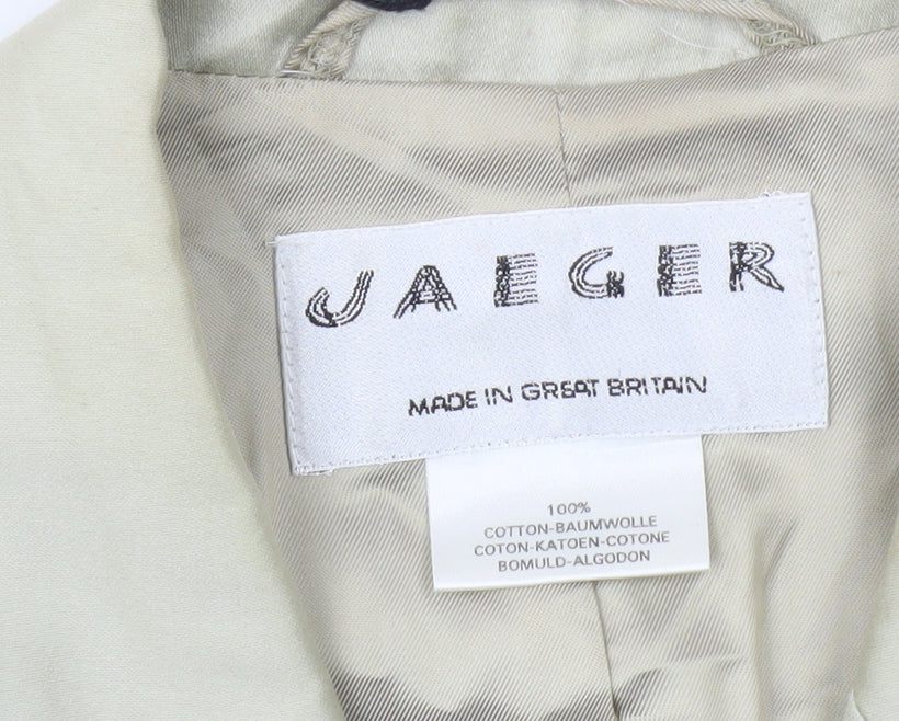 Jaeger Women's Beige Classic Blazer, Size 14, Business Casual