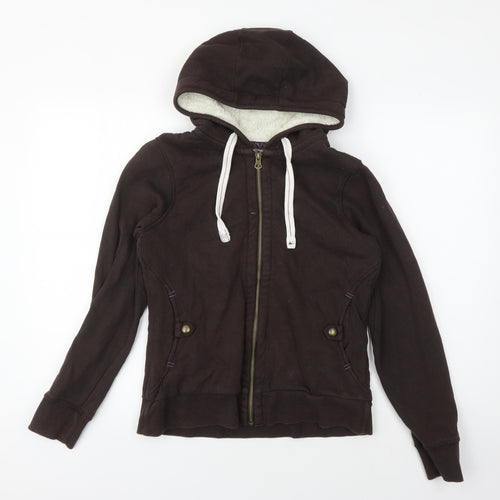 Mantaray Women's Brown Full Zip Hoodie Size 10