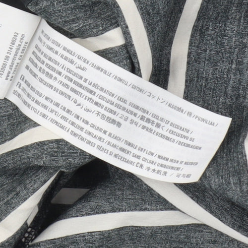 Abercrombie & Fitch Women's Black Striped Flare Skirt M