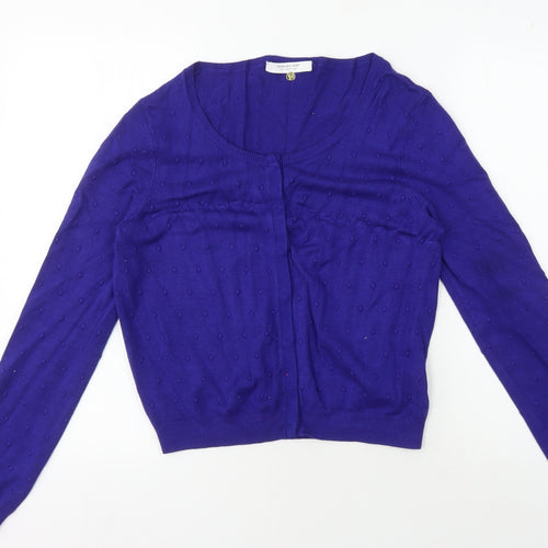 Jacques Vert Women's Purple Cardigan Small