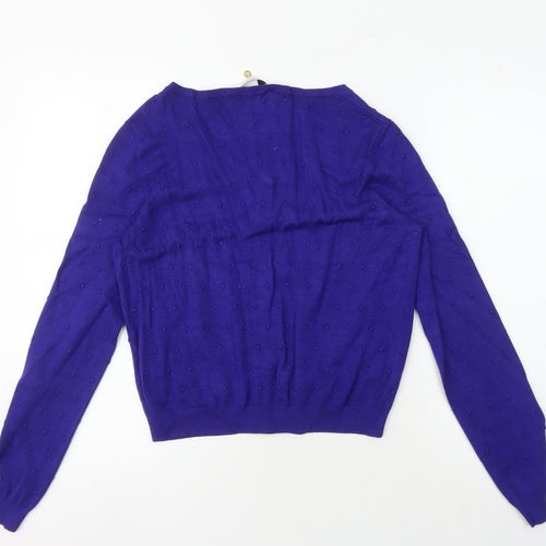 Jacques Vert Women's Purple Cardigan Small