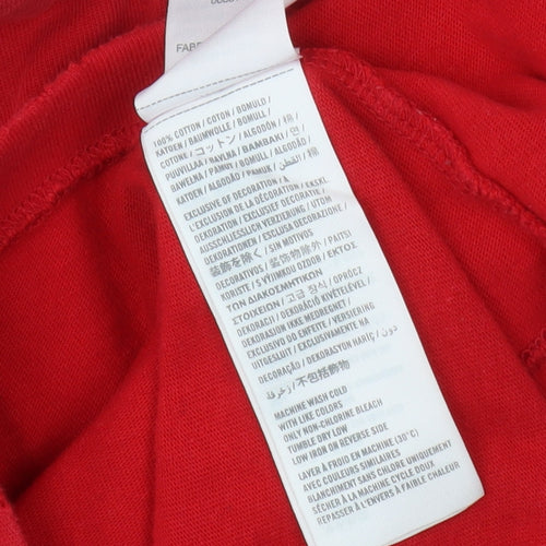 Abercrombie & Fitch Men's Red Logo Pullover Sweatshirt L