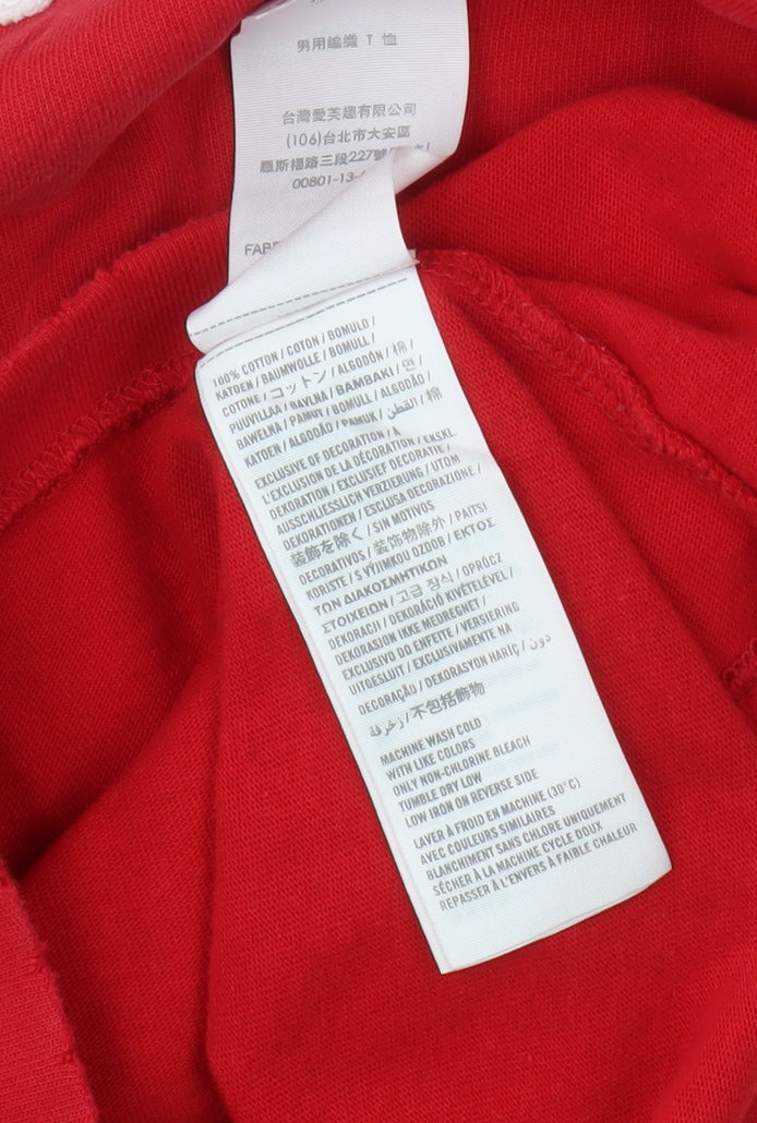 Abercrombie & Fitch Men's Red Logo Pullover Sweatshirt L