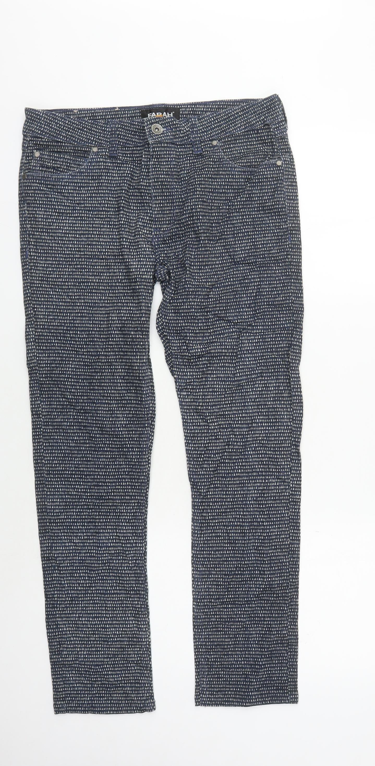Farah Men's Blue Slim Fit Straight Jeans