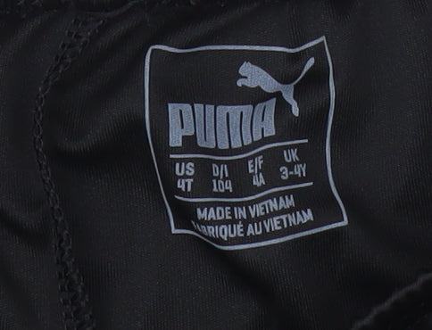 Puma Boys Black Athletic Shorts 3-4 Years, Breathable Sportswear