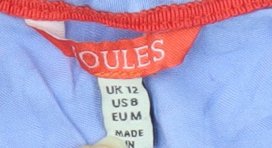 Joules Women's Blue Viscose Blouse UK 12
