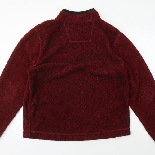 Weird Fish Men's Red 1/4 Zip Fleece Jacket - Large