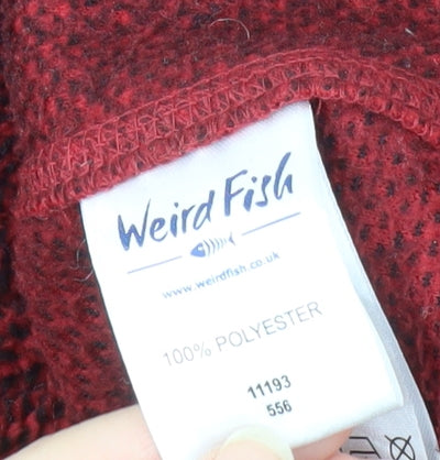 Weird Fish Men's Red 1/4 Zip Fleece Jacket - Large