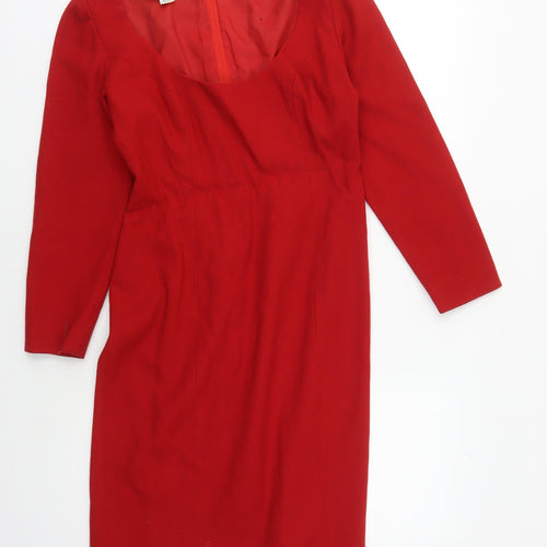 Michael Kors Women's Red Wool Sheath Dress - Size 6