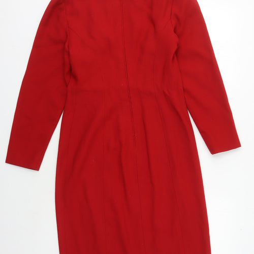 Michael Kors Women's Red Wool Sheath Dress - Size 6
