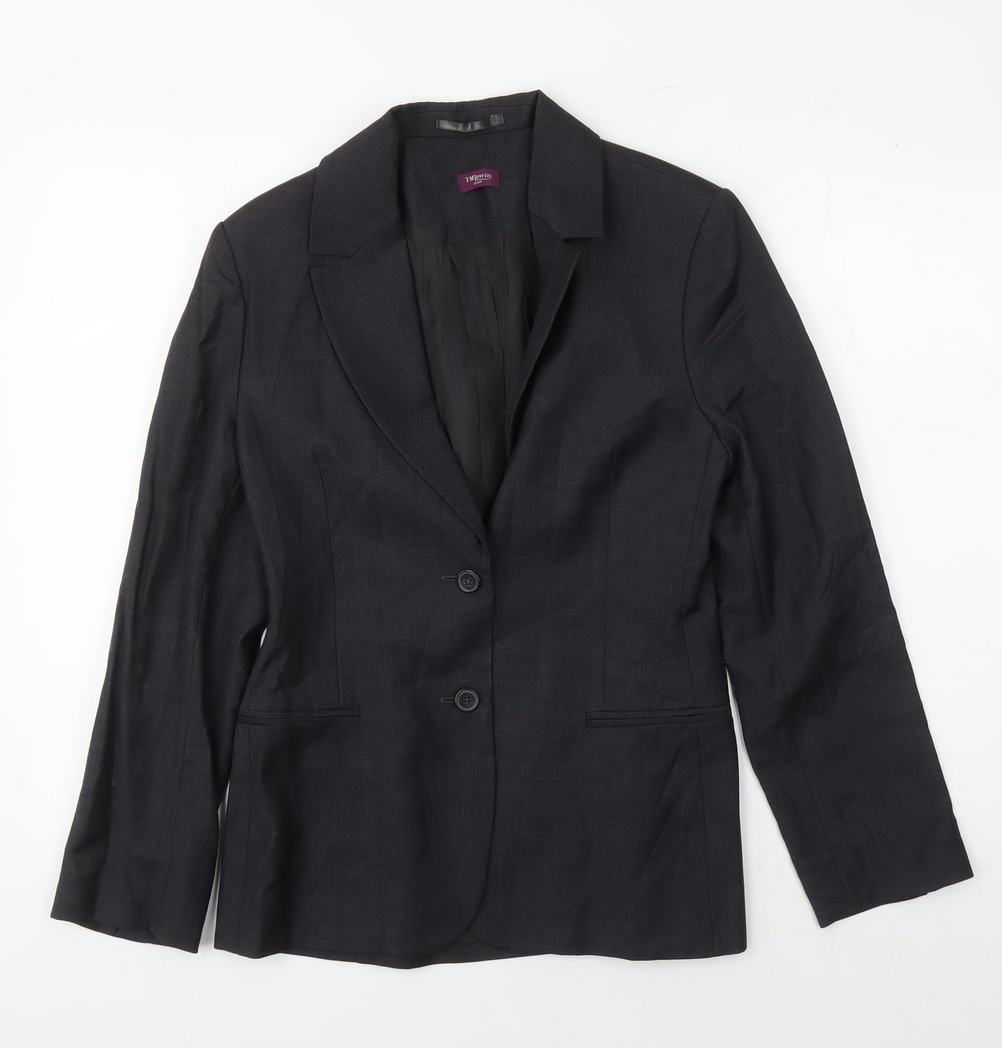 T.M.Lewin Black Wool Cashmere Women's Suit Jacket Size 10