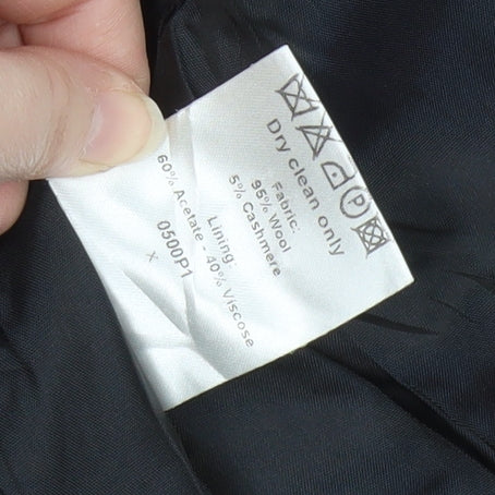 T.M.Lewin Black Wool Cashmere Women's Suit Jacket Size 10