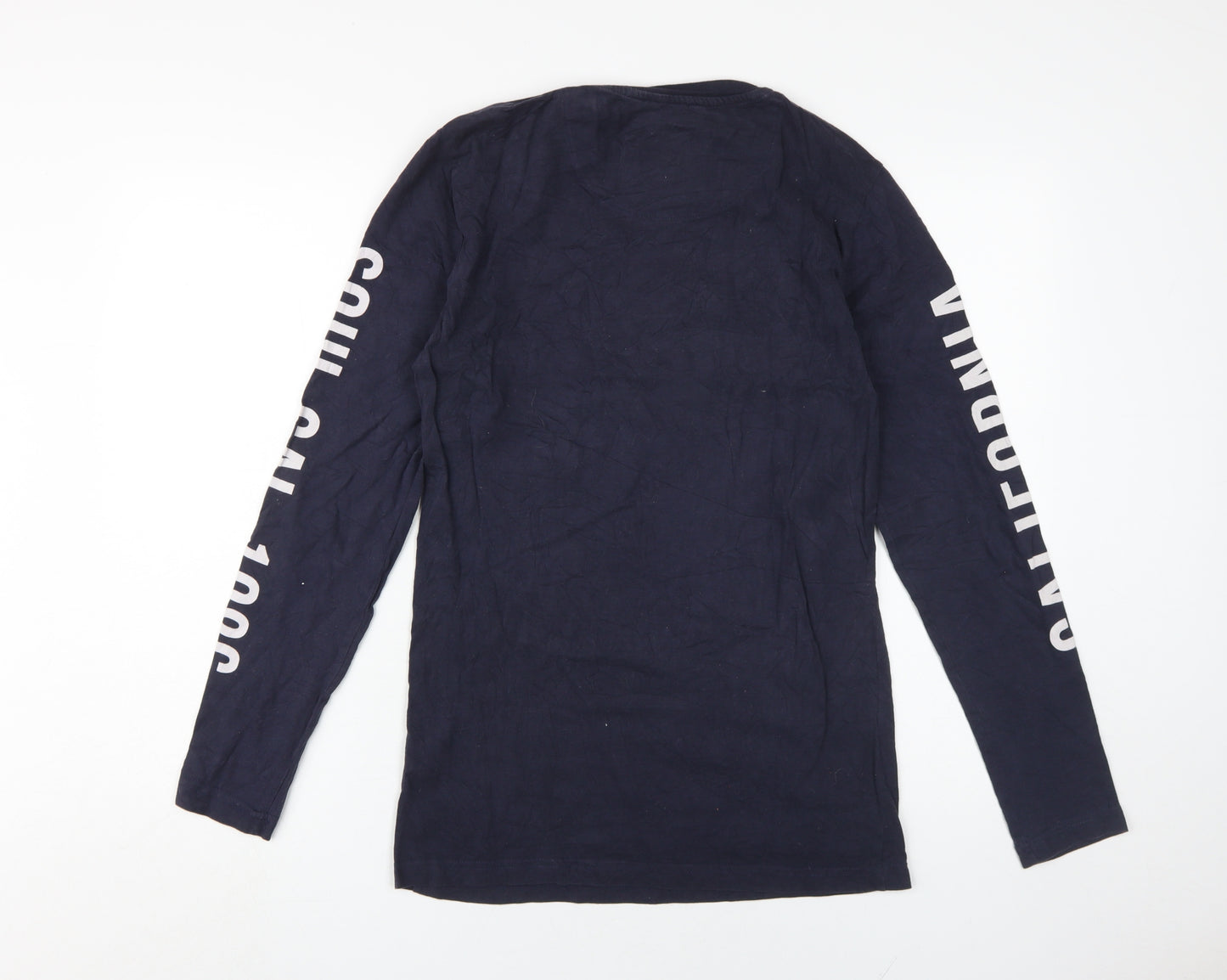 SoulCal Men's Blue Graphic Print T-Shirt, Size S, Long Sleeve