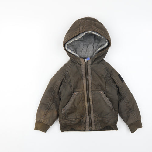 Ted Baker Boys Brown Hooded Puffer Jacket 4 Years