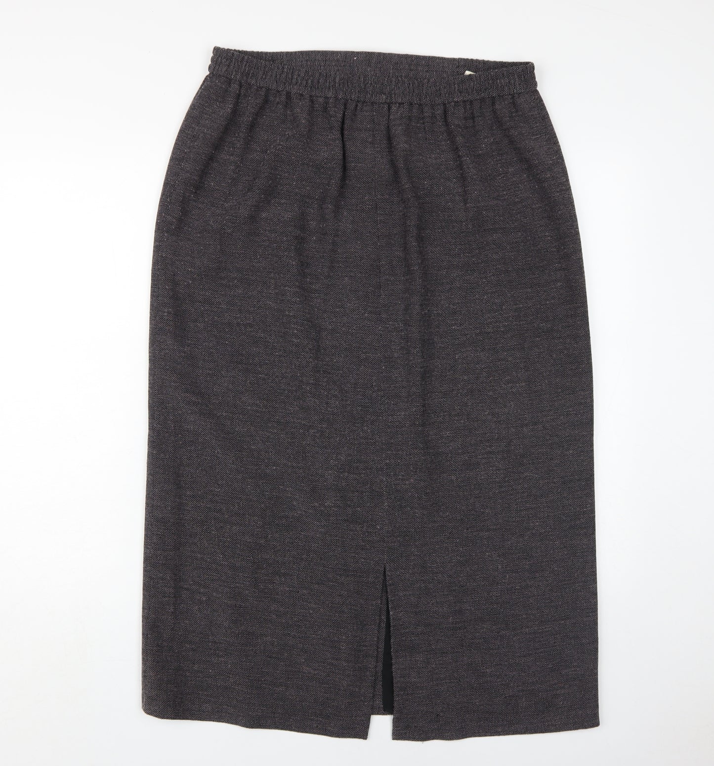 Viyella Women's Grey Midi Skirt, Size 14, Pencil Style