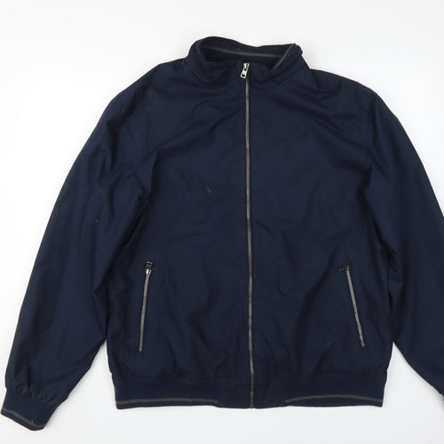 James Pringle Men's Blue Bomber Jacket, Size L