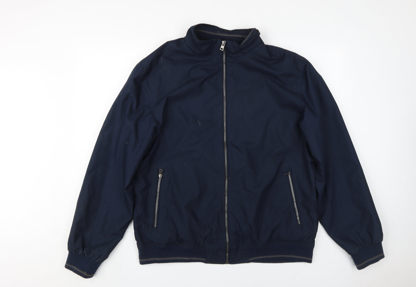 James Pringle Men's Blue Bomber Jacket, Size L