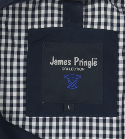 James Pringle Men's Blue Bomber Jacket, Size L