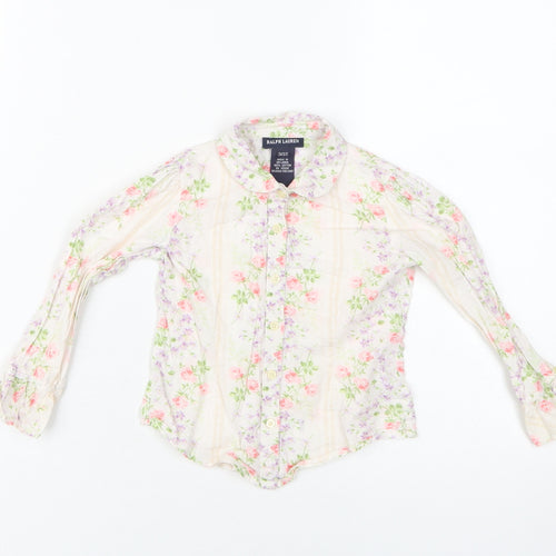 Ralph Lauren Girls Floral Blouse 3 Years Multicoloured Cotton