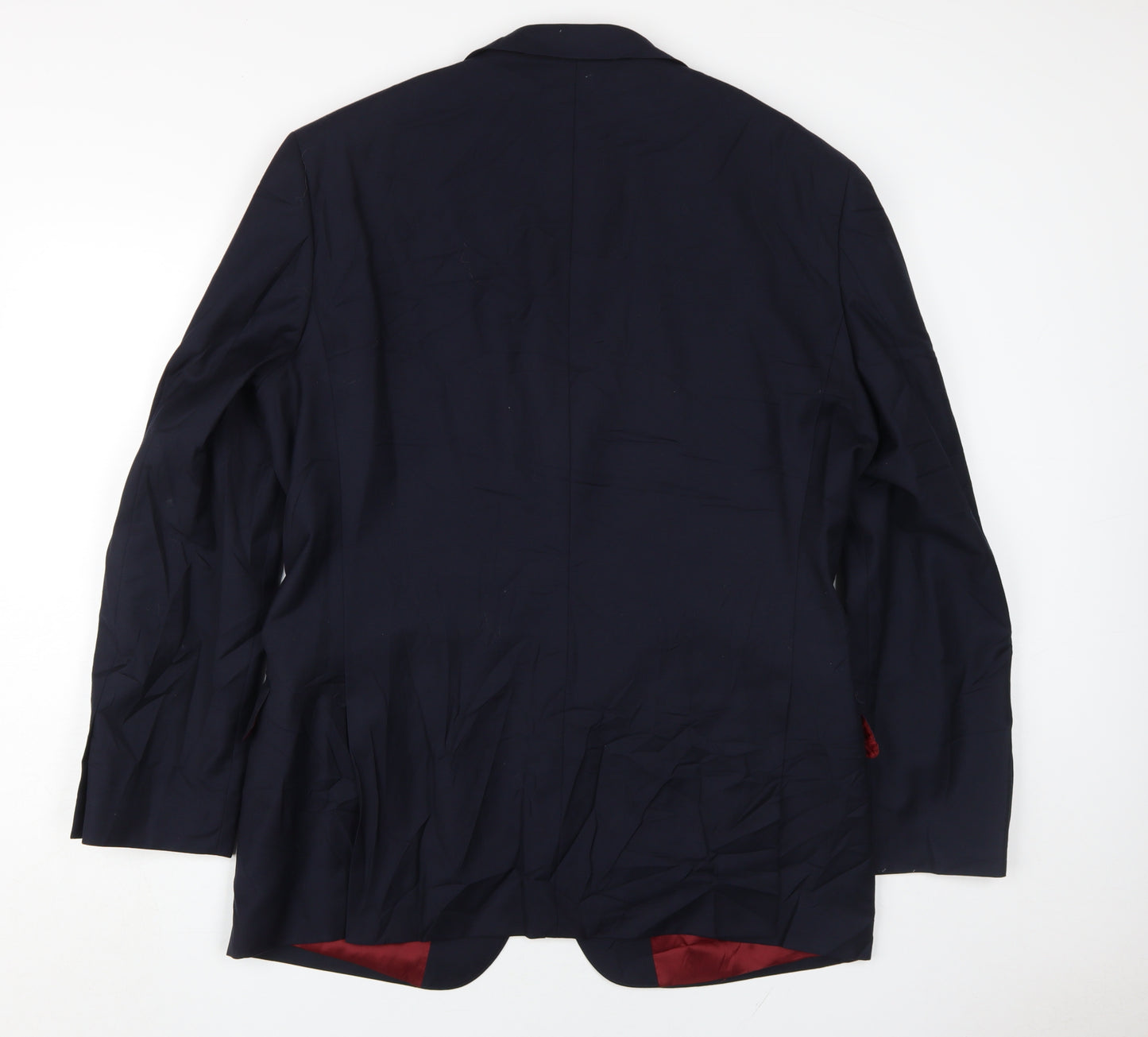 T.M. Lewin Men's Blue Wool Blazer, Size 43R