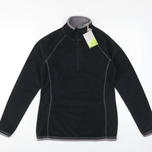 Mountain Warehouse Women's Black Fleece Henley Sweatshirt S