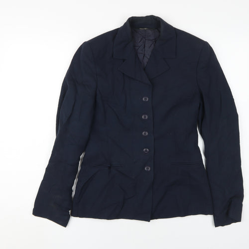 Laura Ashley Women's Blue Wool Suit Jacket Size 8