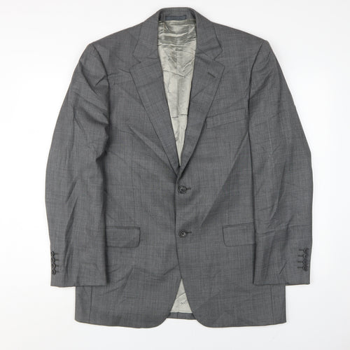 Aquascutum Men's Grey Blazer, Size 40R, Business Formal