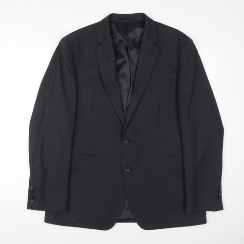 T.M. Lewin Men's Slim Fit Black Blazer 43R