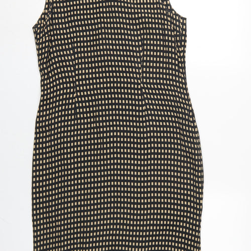 Jaeger Women's Black Sheath Dress, Size 12, Classic Formal